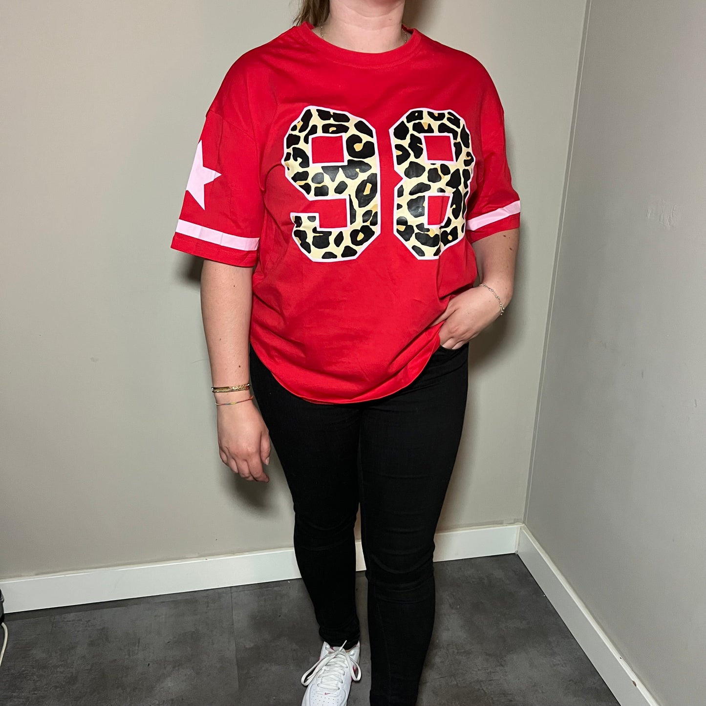 98 Tee - Rood - Panter