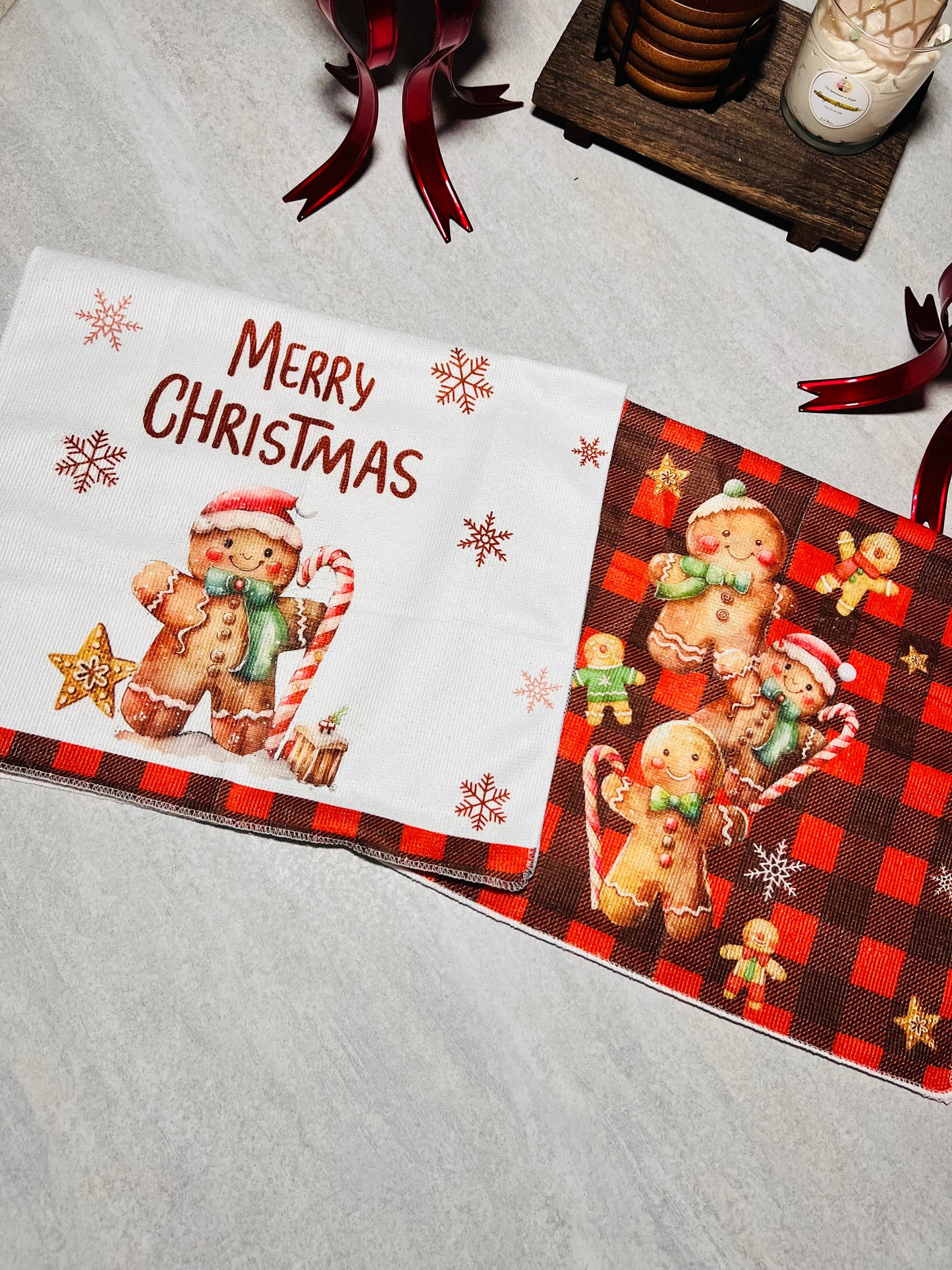 Kerst theedoeken - set van 2