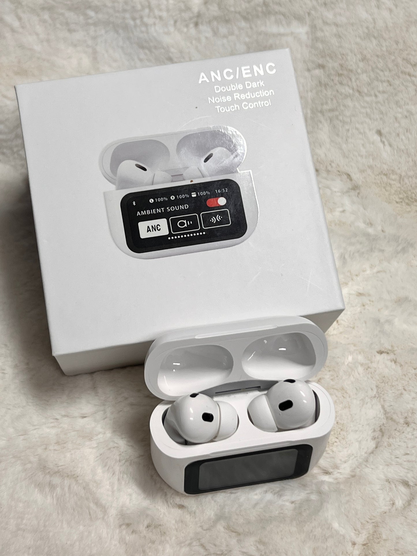 Draadloze Oortjes Met Noise Cancelling, LED Display en Touchscreen