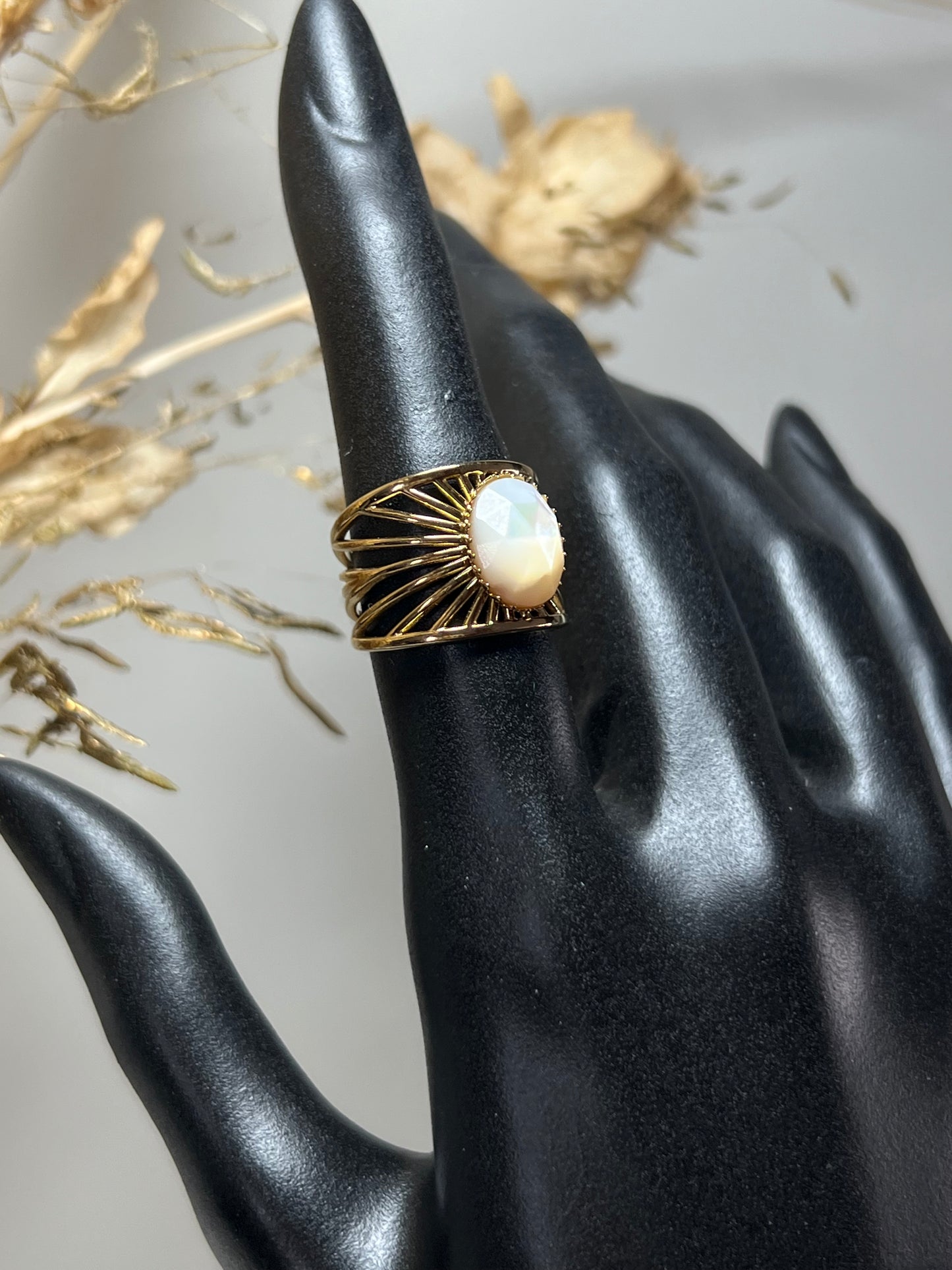 Mandela Ring Met Steen - One Size