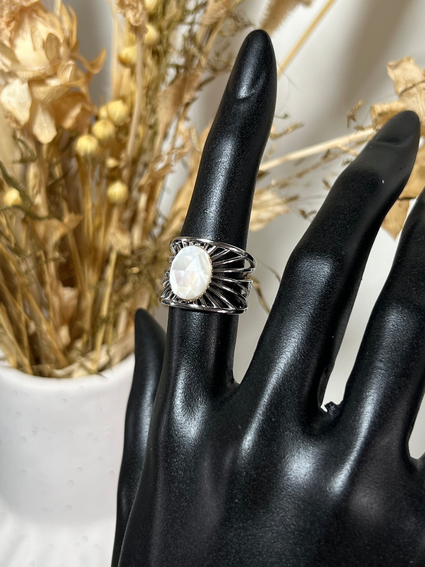 Mandela Ring Met Steen - One Size