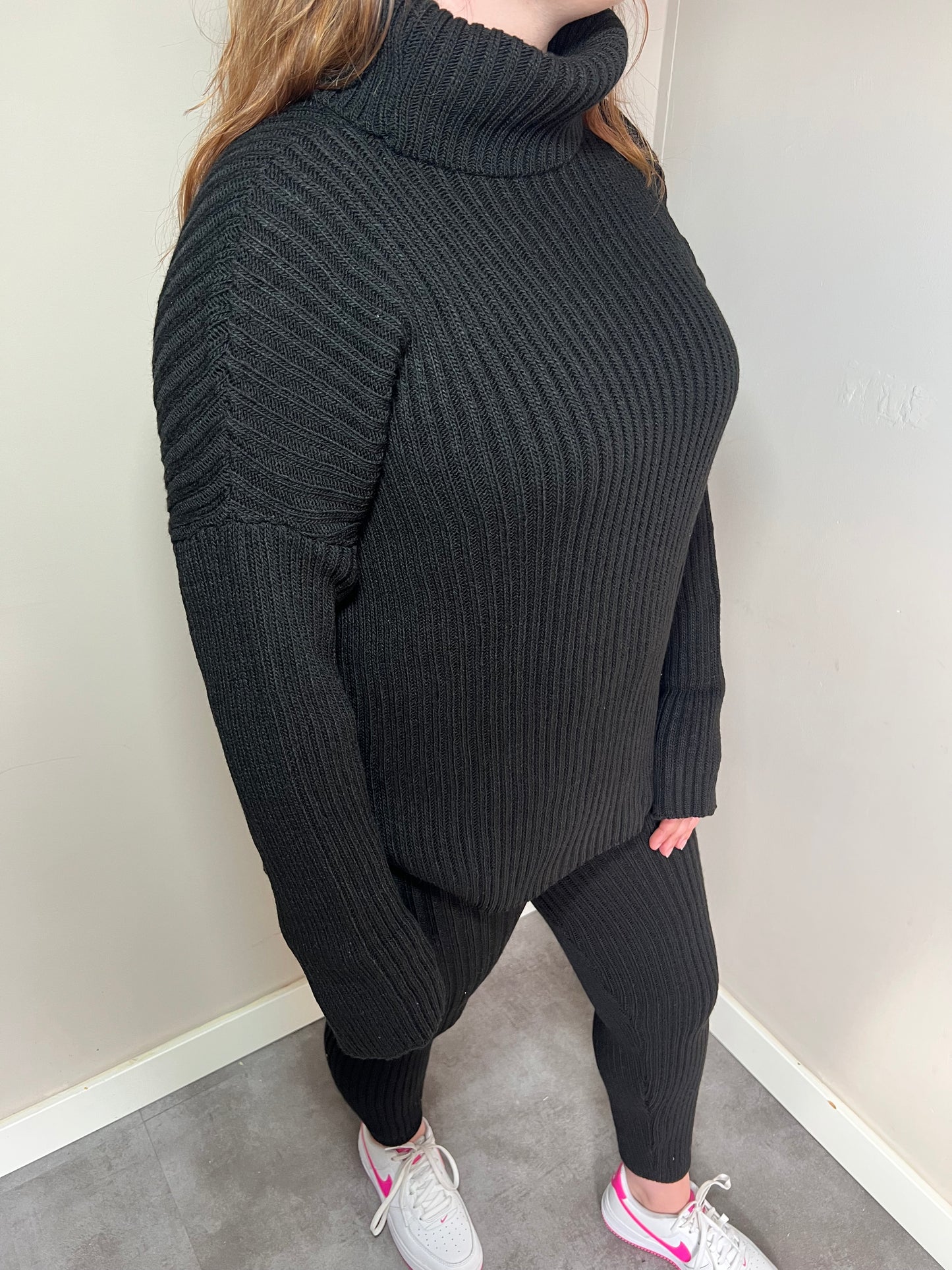 Gebreide comfy set - Zwart