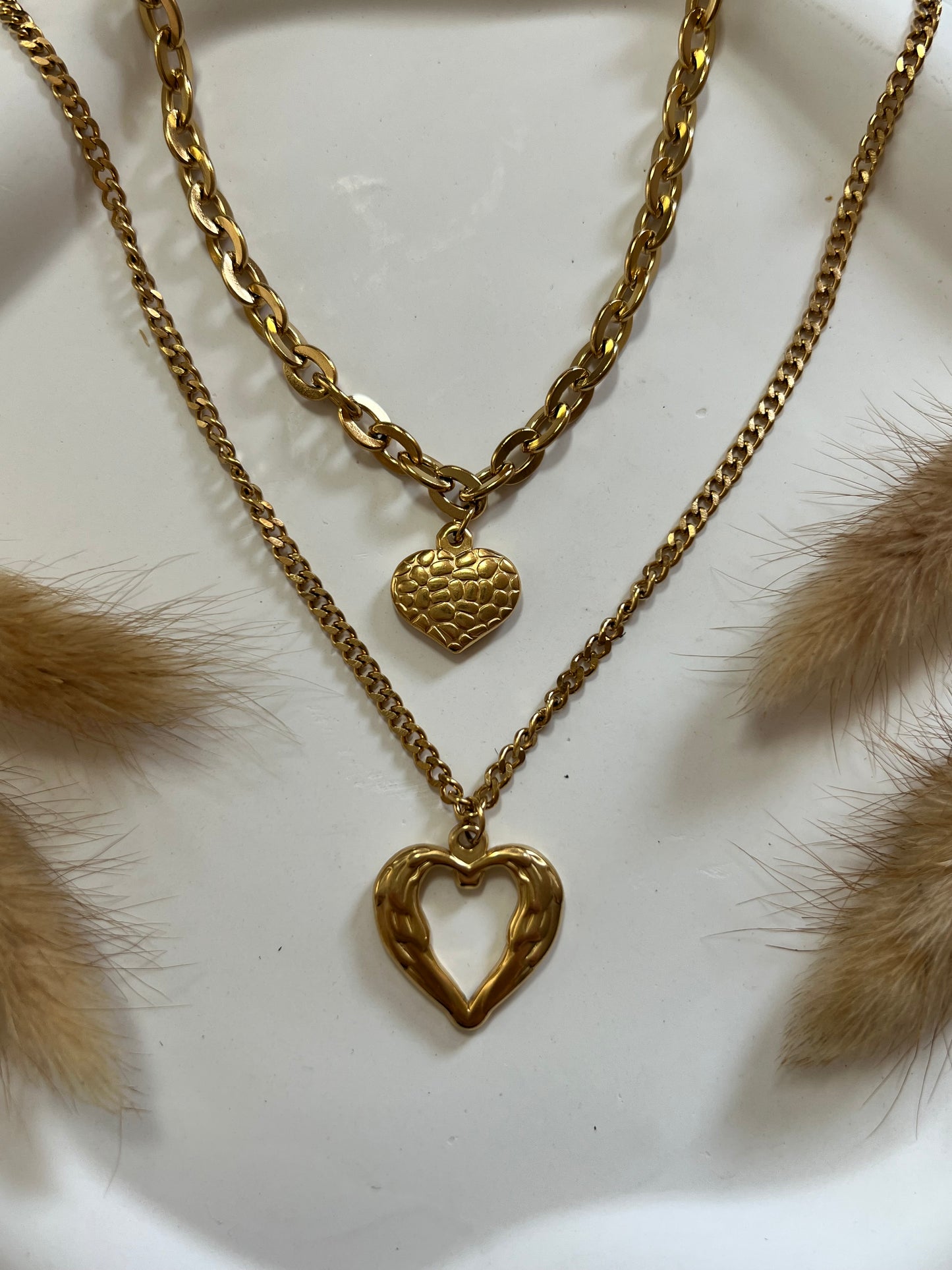 Dubbellaagse Hart Ketting