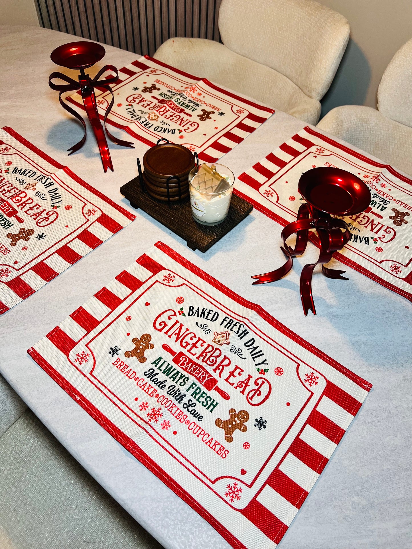Kerst placemats - set van 4