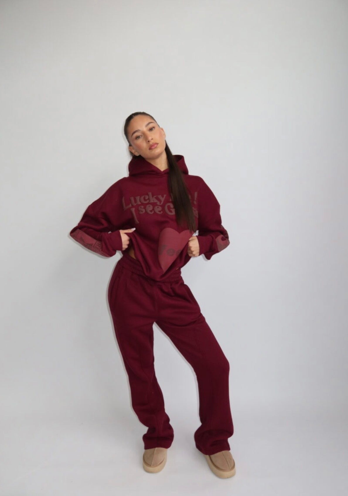 Lucky Me Tracksuit - Bordeaux