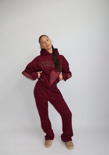 Lucky Me Tracksuit - Bordeaux