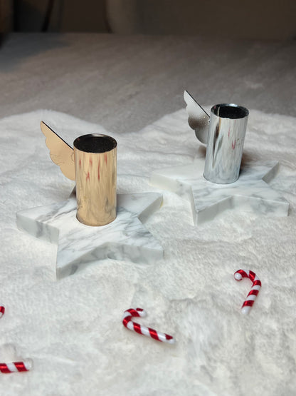 Marmer Ster Kandelaar - Goud