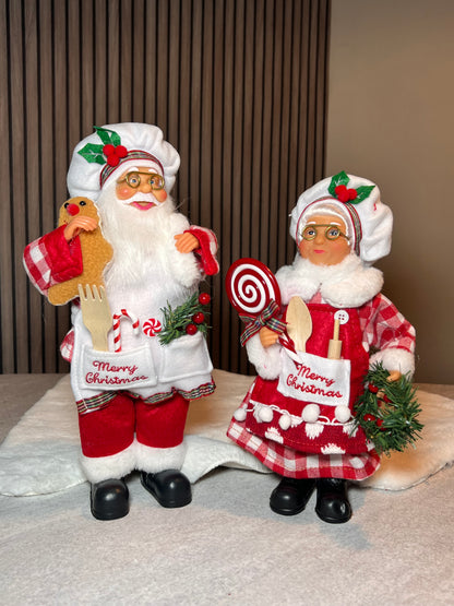 Kerstman en kerstvrouw set
