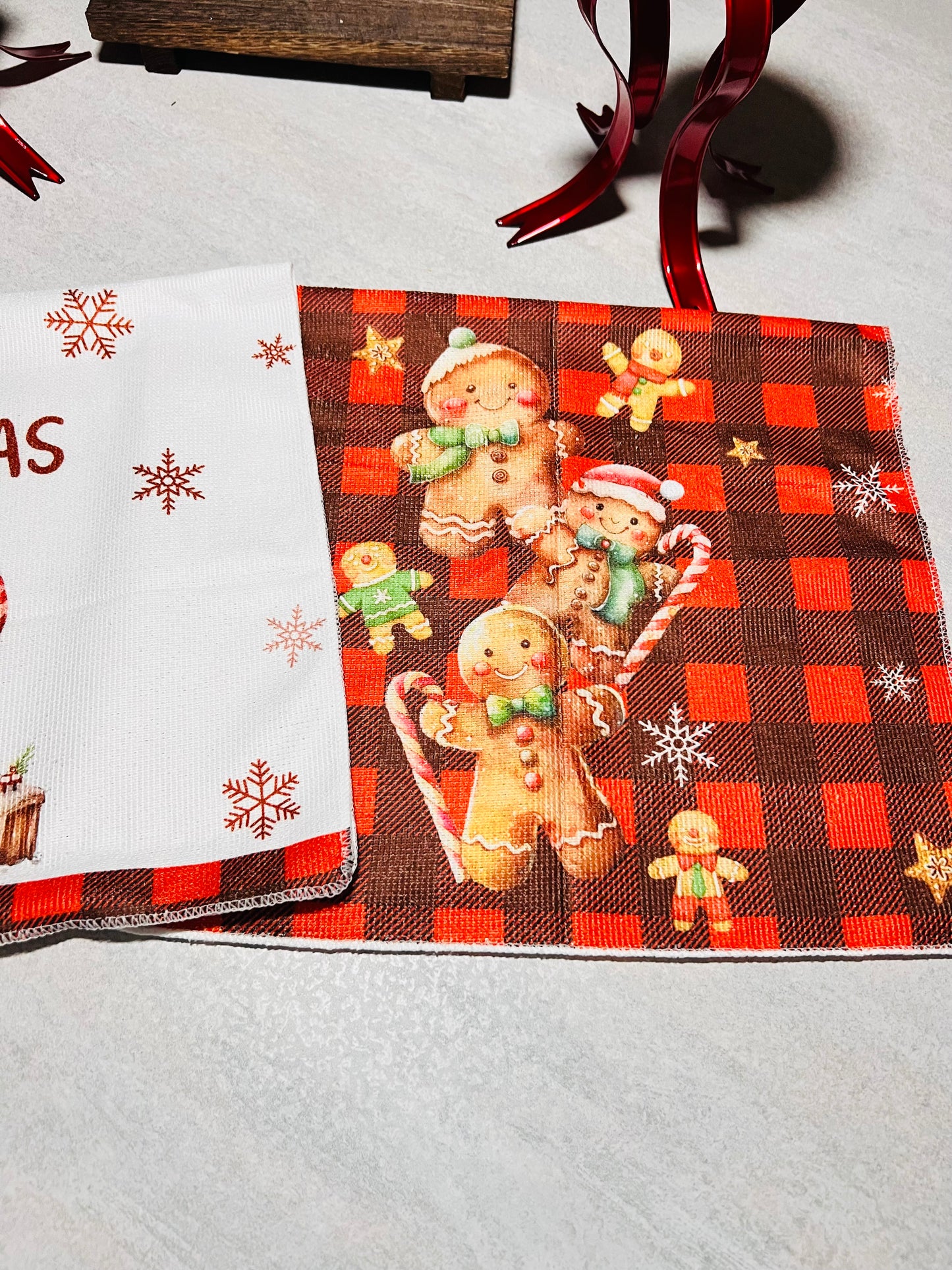 Kerst theedoeken - set van 2