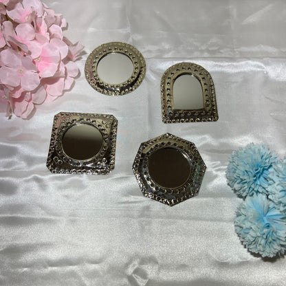 Marokkaanse spiegeltjes - Zilver - 4 stuks