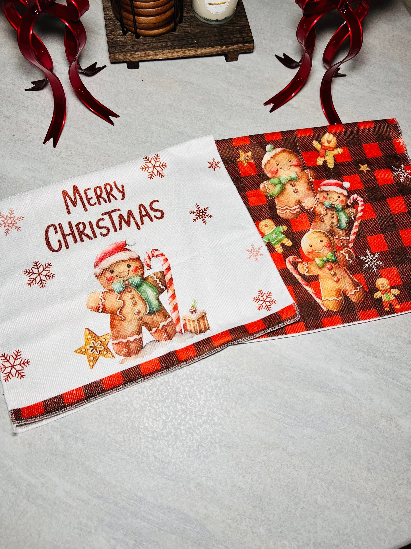 Kerst theedoeken - set van 2