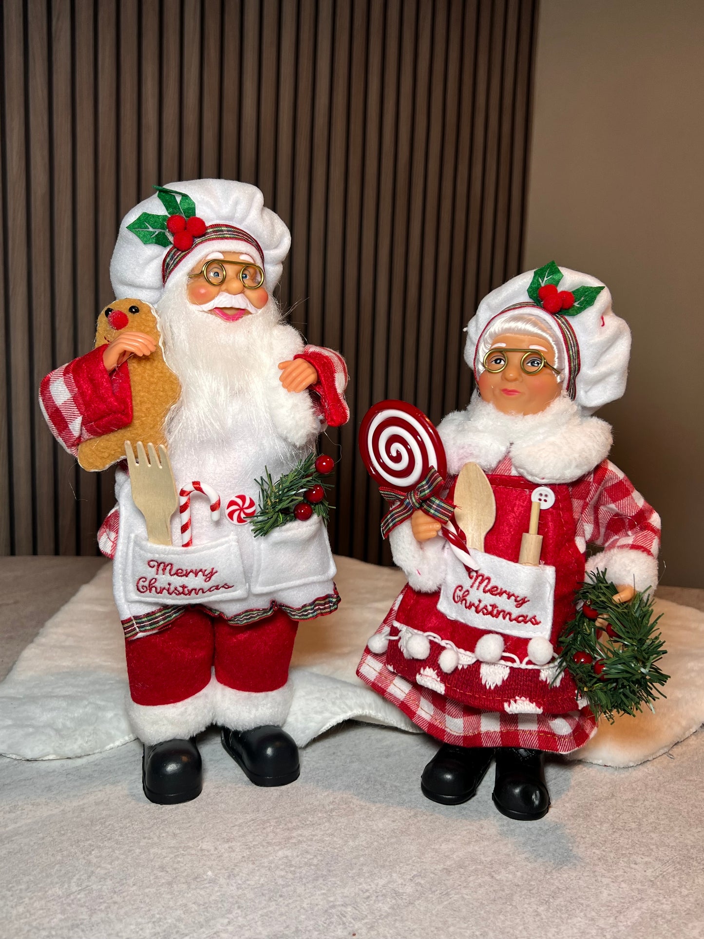 Kerstman en kerstvrouw set