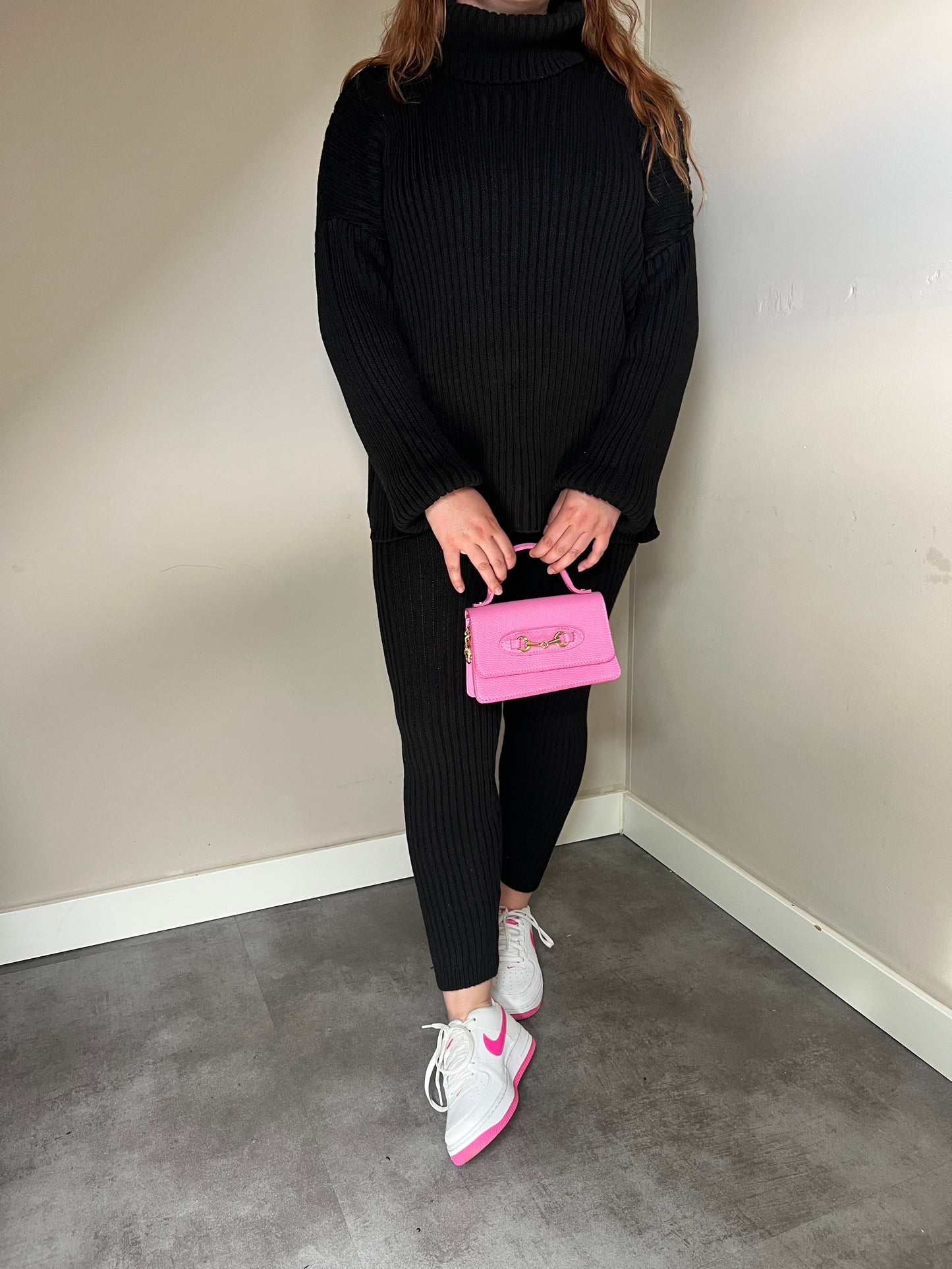 Gebreide comfy set - Zwart