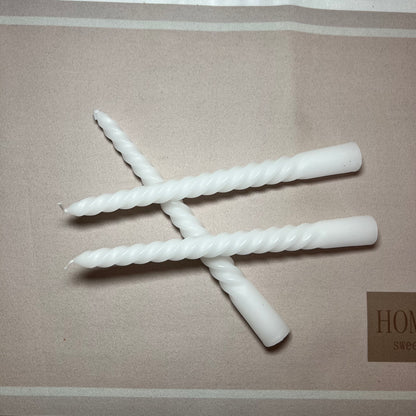 Gedraaide kaarsen van Sojawas - Set van 4 -