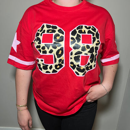 98 Tee - Rood - Panter