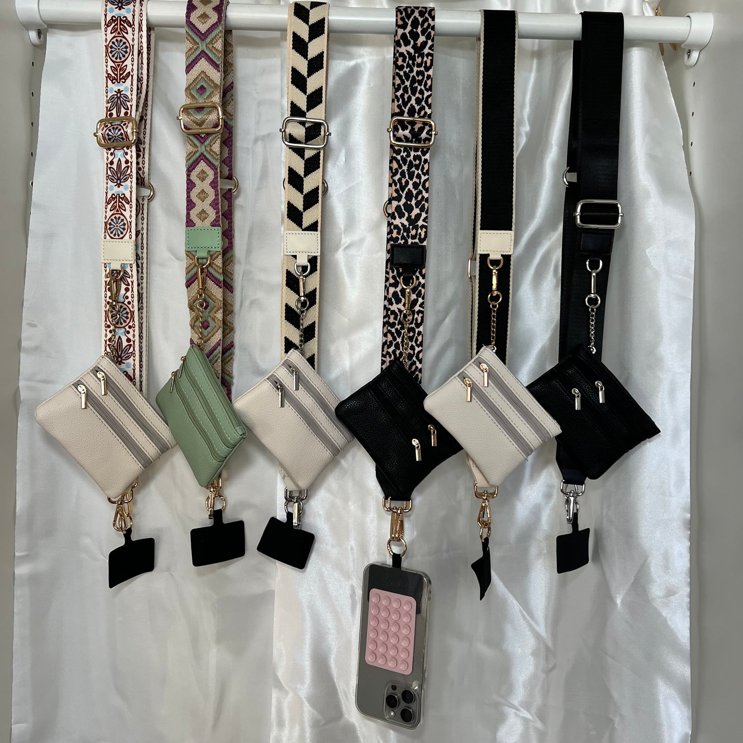 Telefoonkoord + portemonnee