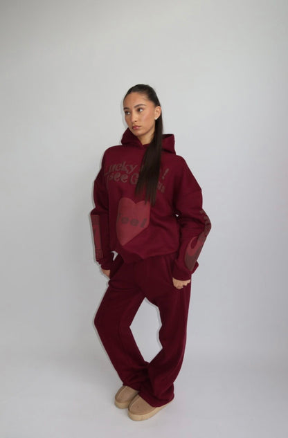 Lucky Me Tracksuit - Bordeaux