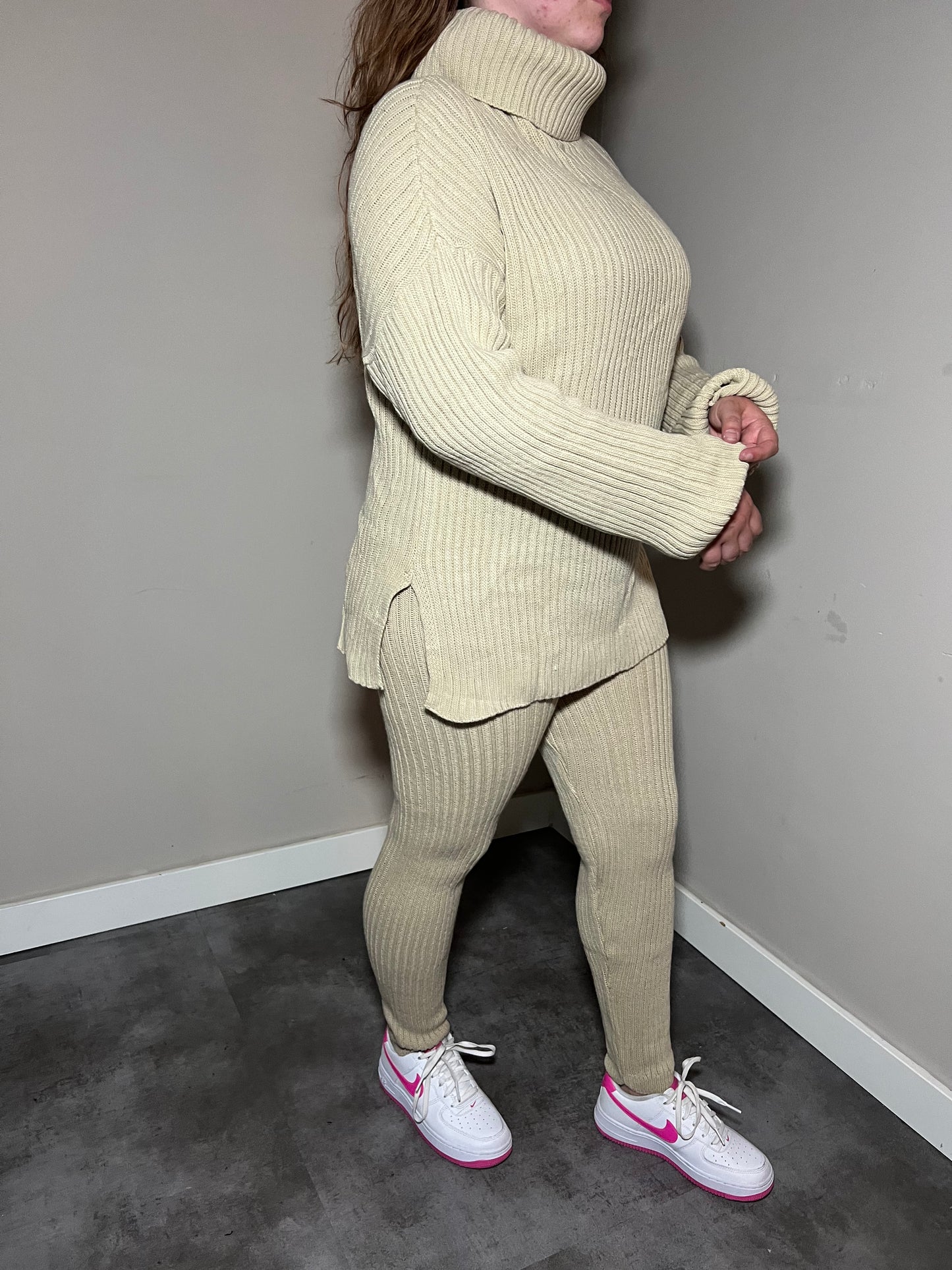 Gebreide comfy set - Camel