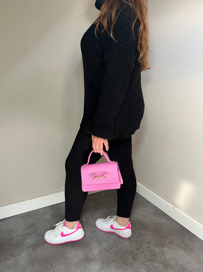 Gebreide comfy set - Zwart