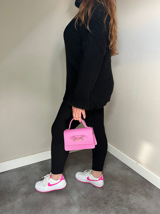 Gebreide comfy set - Zwart