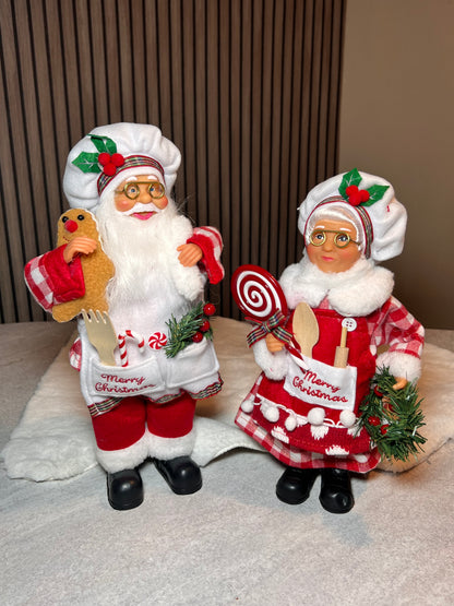 Kerstman en kerstvrouw set