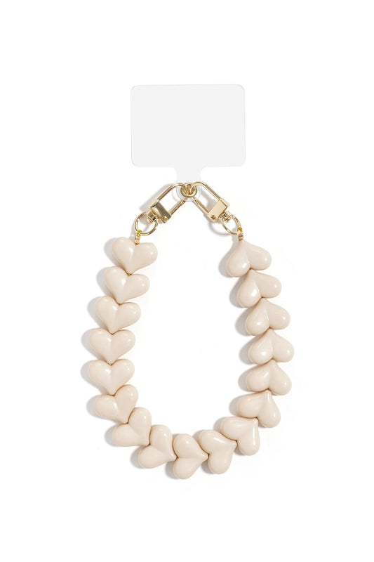 Hart Telefoonkoord- Beige