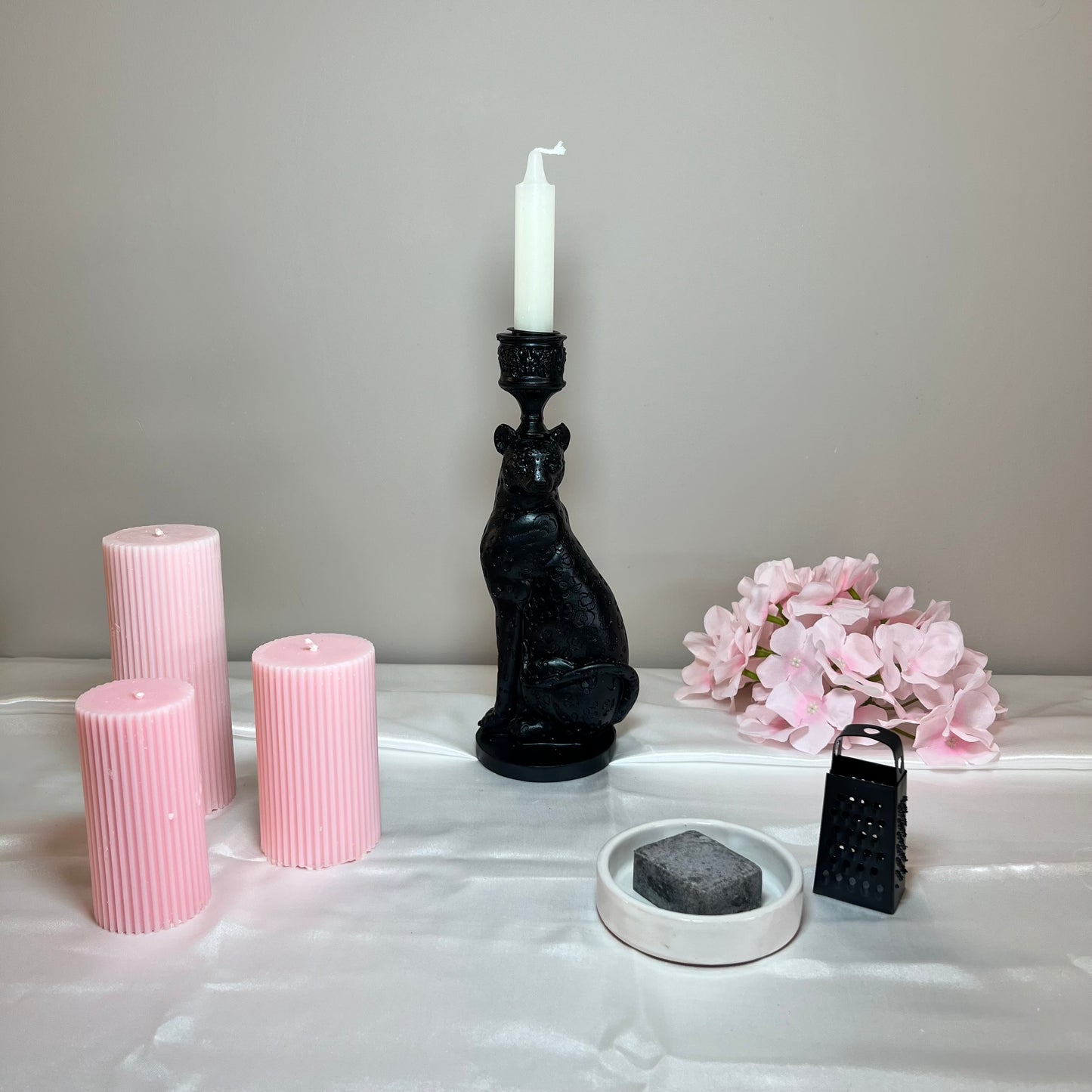 Pilaar Kaars Set - Roze