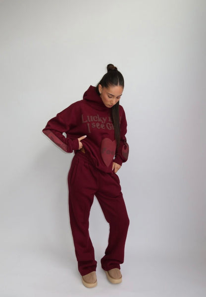 Lucky Me Tracksuit - Bordeaux