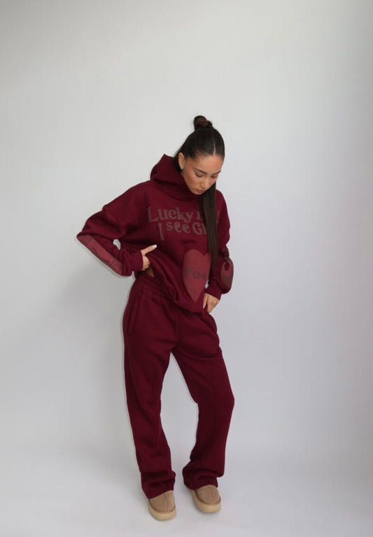 Lucky Me Tracksuit - Bordeaux