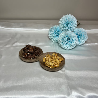 Schaaltje Walnoothout Twee Vak