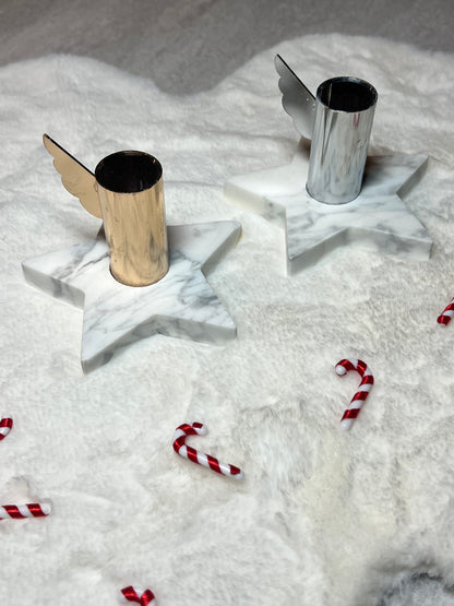 Marmer Ster Kandelaar - Goud