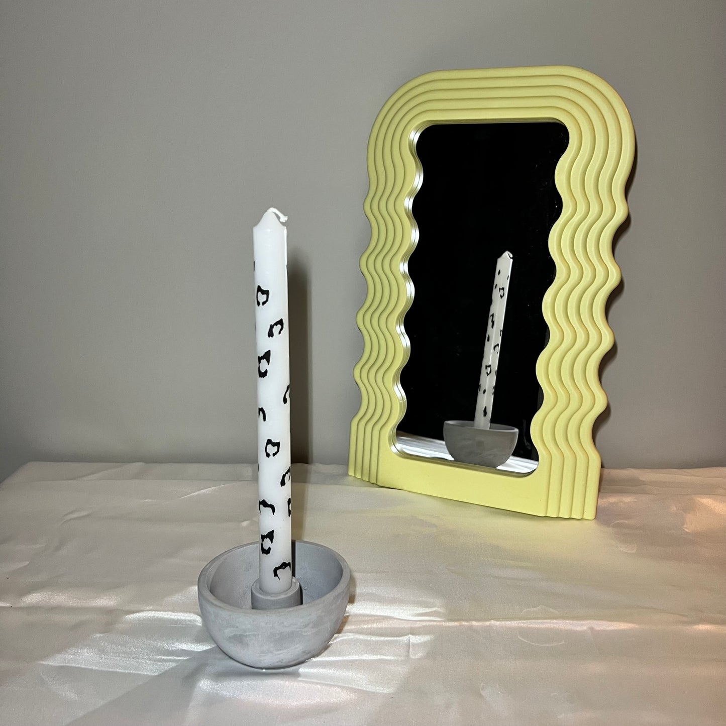 White Panter kaars - Set van 3