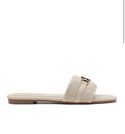 Riviera Luxe Slides - Beige/Goud